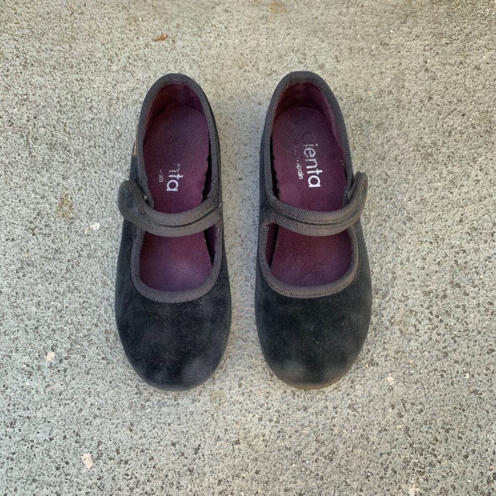 CIENTA Velvet Mary Jane Shoes Girls 28 10 Black Velour Shoe Flats Toddler Girl - Picture 2 of 8
